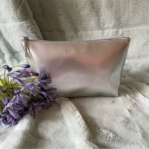 🆕 New Lancôme cosmetic makeup pouch, silver pewter tone